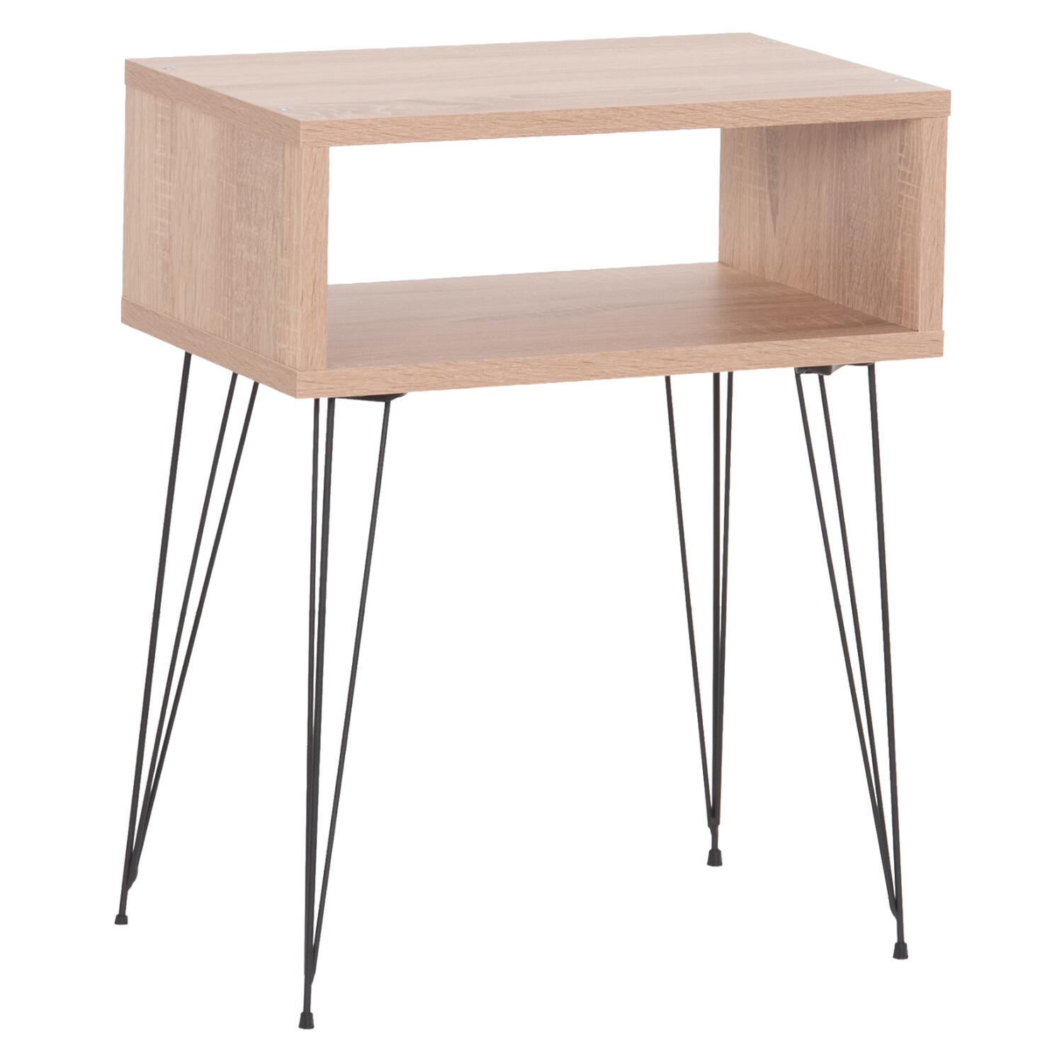 komodino-fb91818403-melamini-sonama-xylo Κομοδινο Todd HM18184.03 Μελαμινη Sonama Ξυλου-Μεταλ.μαυρα Ποδια 46x30x59υεκ. - Image 1
