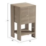 Κομοδινο Argus HM18378.01 Μελαμινη Sonama 30x30x55υεκ. - Image 2