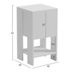Κομοδινο Argus HM18378.02 Μελαμινη Σε Λευκο 30x30x55υεκ. - Image 2