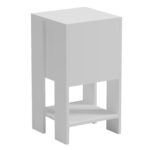 Κομοδινο Argus HM18378.02 Μελαμινη Σε Λευκο 30x30x55υεκ.