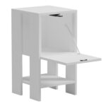 Κομοδινο Argus HM18378.02 Μελαμινη Σε Λευκο 30x30x55υεκ. - Image 7
