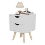 Κομοδινο Dinkl HM2472.03 μελαμινη-2 Συρταρια Λευκο 29,7x29,7x45υεκ