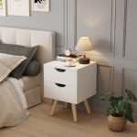 Κομοδινο Dinkl HM2472.03 μελαμινη-2 Συρταρια Λευκο 29,7x29,7x45υεκ - Image 3