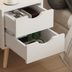 Κομοδινο Dinkl HM2472.03 μελαμινη-2 Συρταρια Λευκο 29,7x29,7x45υεκ - Image 6