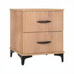 Κομοδινο Fylliana Alicante Natural Canella Oak Χρωμα 50x34x59εκ