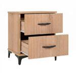 Κομοδινο Fylliana Alicante Natural Canella Oak Χρωμα 50x34x59εκ - Image 4