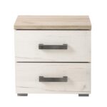 Κομοδινο Kent Νο Grey Oak/White Oak 45x34x43εκ - Image 3