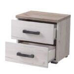 Κομοδινο Kent Νο Grey Oak/White Oak 45x34x43εκ - Image 4