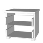 Κομοδινο Kent Νο Grey Oak/White Oak 45x34x43εκ - Image 6