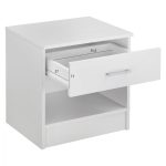 Κομοδινο Με 1 Συρταρι Laney Λευκο HM2345.05 45x35,5x47 Εκ. - Image 3