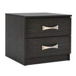 Κομοδινο Με 2 Συρταρια Και Χερουλι Ashlyn HM2235.01 Zebrano 48x40x42yεκ. - Image 2