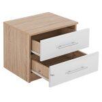 Κομοδινο Μελαμινης HM2220.06 Sonama - Λευκο 48x40,5x41,5 Εκ. - Image 3