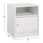 Κομοδινο Μελαμινης Malory HM2205.05 Λευκo 40x40x50yεκ. - Image 2