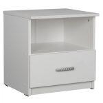 Κομοδινο Με Συρταρι Adler HM2431.03 Μελαμινη Λευκη 45x40x48υεκ.