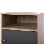 Κομοδινο Malory HM2205.04 Μελαμινη Sonama-Γκρι 40x40x50yεκ. - Image 5