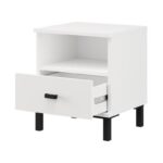 Κομοδινο Salamis NO1F Λευκο Χρωμα 39x35x45εκ - Image 4
