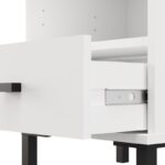 Κομοδινο Salamis NO1F Λευκο Χρωμα 39x35x45εκ - Image 5
