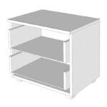 ΚΟΜΟΔΙΝΟ Uni NO2F Sonoma 44,5x33,5x43εκ - Image 7