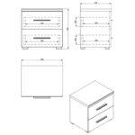 ΚΟΜΟΔΙΝΟ Uni NO2F Sonoma 44,5x33,5x43εκ - Image 8
