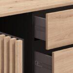 Κομοτα Ascalon 135 2k4f Artisan Oak-Μαυρο Χρωμα 138x40x82εκ - Image 6