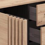 Κομοτα Ascalon 90 2k4f Artisan Oak-Μαυρο Χρωμα 93x40x82εκ - Image 6