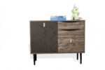 Κομοτα Fylliana "Home" Μαυρο Με Grey Oak 90x39.5x75εκ - Image 2