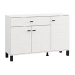 Κομοτα-Μπουφες Almond 115 3k1f3v Λευκο Χρωμα 116x35x78εκ