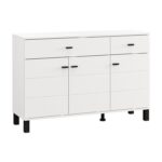 Κομοτα-Μπουφες Almond 115 3k2f3v Λευκο Χρωμα 116x35x78εκ
