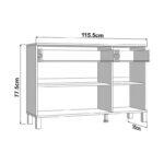 Κομοτα-Μπουφες Almond 115 3k2f3v Λευκο Χρωμα 116x35x78εκ - Image 6