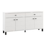 Κομοτα-Μπουφες Almond 154 4k2f4v Λευκο Χρωμα 154x35x78εκ