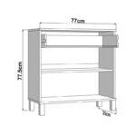 Κομοτα-Μπουφες Almond 77 2k1f2v Artisan Oak Χρωμα 77x35x78εκ - Image 5