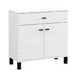 Κομοτα-Μπουφες Almond 77 2k1f2v Λευκο Χρωμα 77x35x78εκ