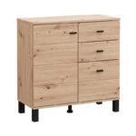 Κομοτα-Μπουφες Almond 77 2k3f1v Artisan Oak Χρωμα 77x35x78εκ