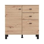 Κομοτα-Μπουφες Almond 77 2k3f1v Artisan Oak Χρωμα 77x35x78εκ - Image 3