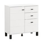 Κομοτα-Μπουφες Almond 77 2k3f1v Λευκο Χρωμα 77x35x78εκ