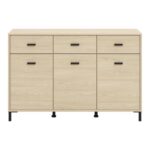 Κομοτα-Μπουφες Arbela 3k3f3v Light Port Oak Χρωμα 138x40x90εκ - Image 3