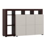 Κομοτα-Μπουφες Argyll 154 3k3v Op Cashmere Με Dark Tailor Oak Χρωμα 155x40x100εκ