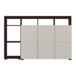Κομοτα-Μπουφες Argyll 154 3k3v Op Cashmere Με Dark Tailor Oak Χρωμα 155x40x100εκ - Image 3