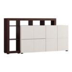 Κομοτα-Μπουφες Argyll 192 4k2f2v Op Cashmere Με Dark Tailor Oak Χρωμα 193x40x100εκ