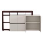 Κομοτα-Μπουφες Argyll 192 4k2f2v Op Cashmere Με Dark Tailor Oak Χρωμα 193x40x100εκ - Image 5