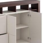 Κομοτα-Μπουφες Argyll 192 4k2f2v Op Cashmere Με Dark Tailor Oak Χρωμα 193x40x100εκ - Image 6