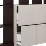 Κομοτα-Μπουφες Argyll 192 4k2f2v Op Cashmere Με Dark Tailor Oak Χρωμα 193x40x100εκ - Image 7