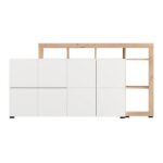 Κομοτα-Μπουφες Argyll 192 4k2f2v Op Λευκο Με Artisan Oak Χρωμα 193x40x100εκ - Image 5