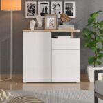 Κομοτα-Μπουφες Aterno 103 2k1f2v Λευκο/Artisan Χρωμα 103x40x94εκ - Image 2