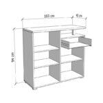 Κομοτα-Μπουφες Aterno 103 2k1f2v Λευκο/Artisan Χρωμα 103x40x94εκ - Image 7