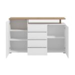 Κομοτα-Μπουφες Aterno 154 3k4f2v Λευκο/Artisan Χρωμα 154x40x94εκ - Image 3