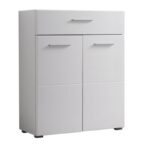 Κομοτα-Μπουφες Beny 2k1f Λευκο-Λευκη Λακα 79x35x97,5εκ