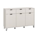 Κομοτα-Μπουφες Brest 3κ3f Cashmere-Cashmere Mat Χρωμα 138x40x90εκ