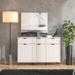 Κομοτα-Μπουφες Brest 3κ3f Cashmere-Cashmere Mat Χρωμα 138x40x90εκ - Image 2