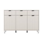 Κομοτα-Μπουφες Brest 3κ3f Cashmere-Cashmere Mat Χρωμα 138x40x90εκ - Image 4